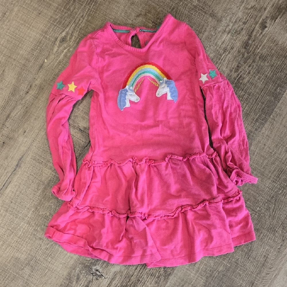 Mini Boden 2-3 Unicorn Rainbow Stars Applique